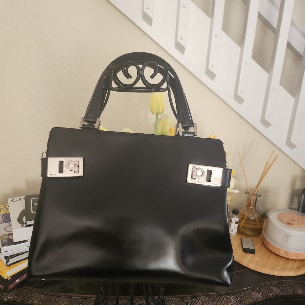 Salvatore Ferragamo Leather Top Handle Bag